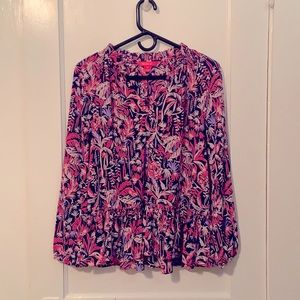 Never worn Lily Pulitzer peplum top size XS